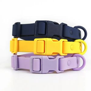 Cat Dog Collar Adjustable PVC Waterproof Collar Pet Products for Small Medium Large Dogs Imitation Silicone