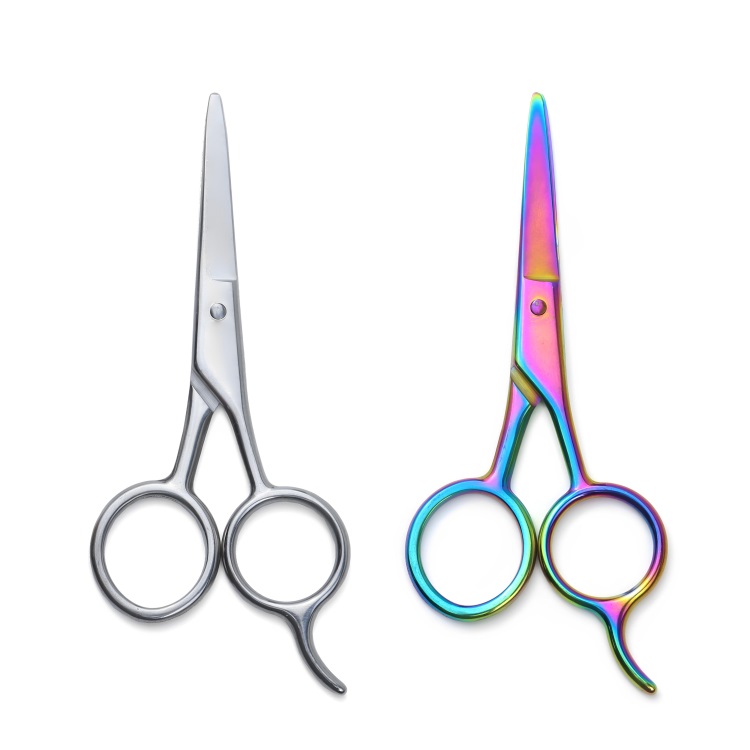 Tongde Industry And Trade (yangjiang Yangdong District) Co., Ltd. Small Nose Hair Nasal Safety Beard Shaving Grooming Mustache Eyebrow Beauty Titanium Grooming Scissors