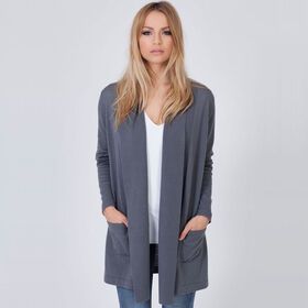 Shawl Collar Long Cashmere Cardigan Womens Sweater Ladies Cardigans