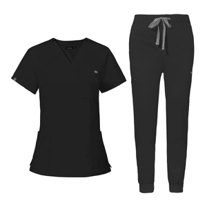 High Quality Breathable Women's Nurse Scrub Set Straight Pants with Cute Design Tall Hospital Uniform Made of Spandex Rayon
