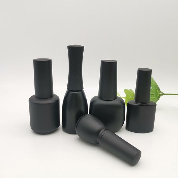 Manufacturer Wholesale 7ML 8ML 10ML 12ML Packaging Unique Black Empty Cosmetic Nail Polish Gel Bottle/
