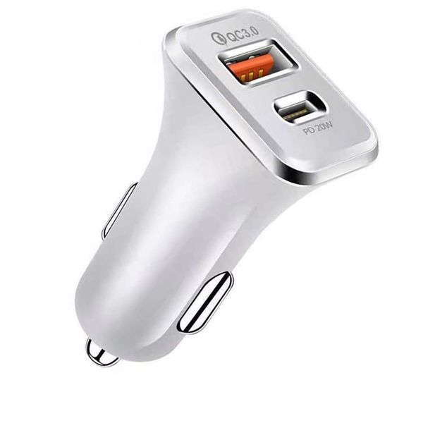2024 12v car usb charger small size 30w usb-c car charger adapter  socket pd type port for iphone 13