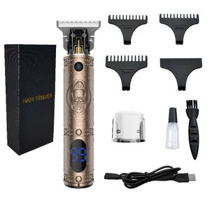 All robust metal electrical beard trimmer professional  hair clipper with LCD of manufacturer  for barber hot selling for men