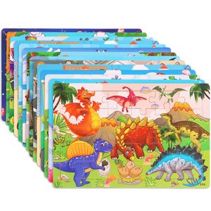 New Arrival Animal Travel Set Game Toys Learning Montessori 30 Pieces Wooden Jigsaw Puzzle Board For Kids Boys And Girls Toddler