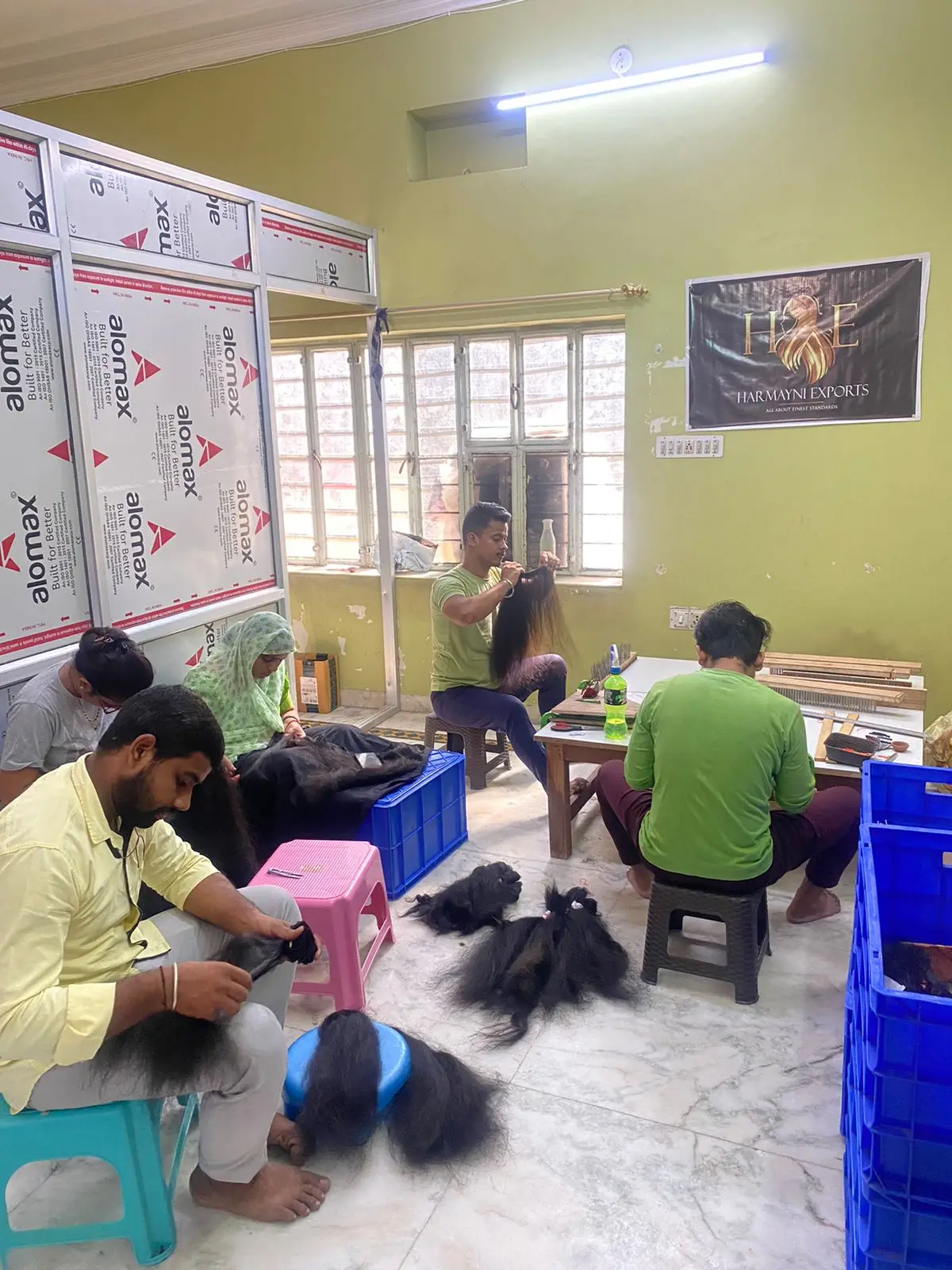 Harmayni Exports NATURAL RAW TEMPLE HUMAN HAIR