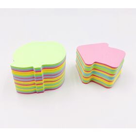 Sticky Notes Apple Shape Sticky Notes Bright Colorful Pad Self-Sticky Note Pads Factory Promotional Products RTS