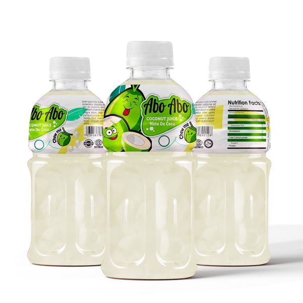 ABO ABO Fruit Juice Concentrate Nata de Coco Coconut Jelly Variety Flavors Mango Orange Apple Lychee Packaged Bottles Natural