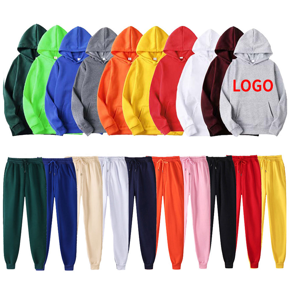 Shuaituzhibin (xiamen) Trading Co., Ltd. Sweatpants and Hoodie Set Men Pullover Tracksuit Jogging Men Tracksuit Sweatshirts Cotton Knitted Fabric Printed Winter Hoodies