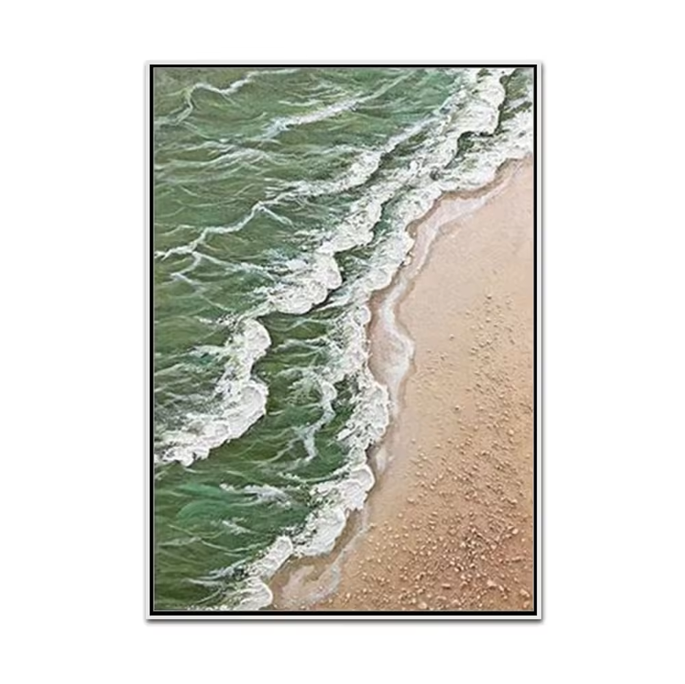 Fujian Sipima Housewares Co., Ltd. Modern Beach Plaster Oil Handpainted Large Wall Art Decor Art Acrylic Thick Texture Relief Abstract Oil Painting On Canvas