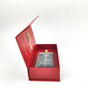Red Custom logo luxury design black perfume packaging box empty perfume present boxes