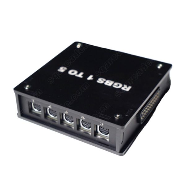 Retro Video game RGBS 1 input 5 output 1 Signal Splitter RGBS in 5 MD2 to Scart/RAC out signal processing independently 9-12V 2A