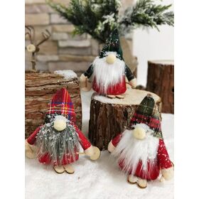EESHION HOME DECOR CO. LIMITED New Christmas Skiing Dwarf Faceless Doll Goblin Puppet Christmas Tree Decoration