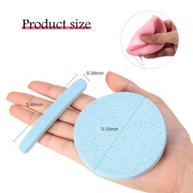 Round Face Cleaning Sponge for Makeup Removal Exfoliating Spa Wash pad