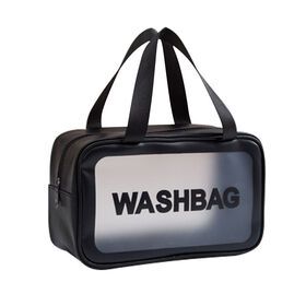 Custom logo PU transparent cosmetic bag large capacity wash bag waterproof bath bag Clear Pvc Cosmetic Pouch Transparent