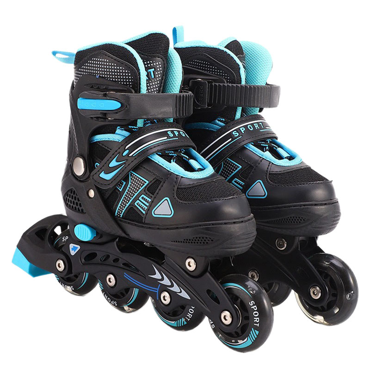 Hangzhou Mingyue Sports Goods Co., Ltd. 2024 Hot Selling Land Roller Skating Illuminating Blue Roller Skate Shoes for Kids