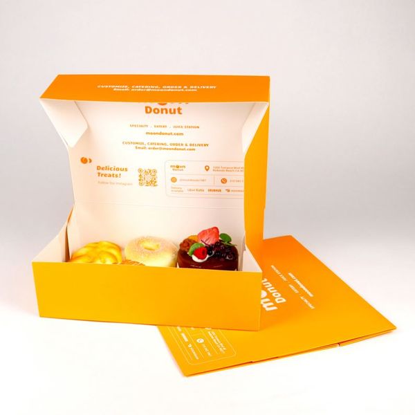 wholesale Custom cardboard Cupcakes cookie pastry Cake Cupcake  macaron  food grade packaging takeout Donut  bakery paper Box