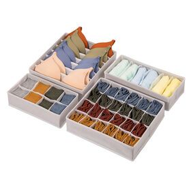 Set of 4 Foldable Drawer Dividers Closet Underwear Organizer Closet Organizers Under Bed Organizer