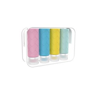 Wholesale 3oz TSA Approved Travel Size Bottles Leak Proof Silicone Travel Containers Refillable Squeeze Bottles For Shampoo
