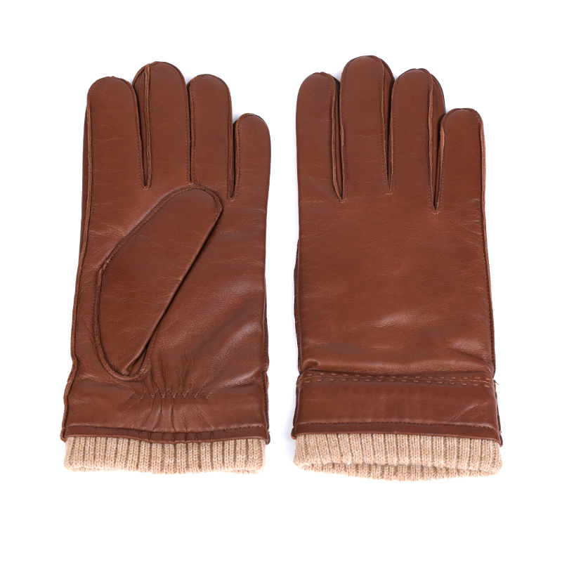Custom High Quality New Trendy Outdoor Thick Genuine Sheep Leather Gloves with Wool Liner