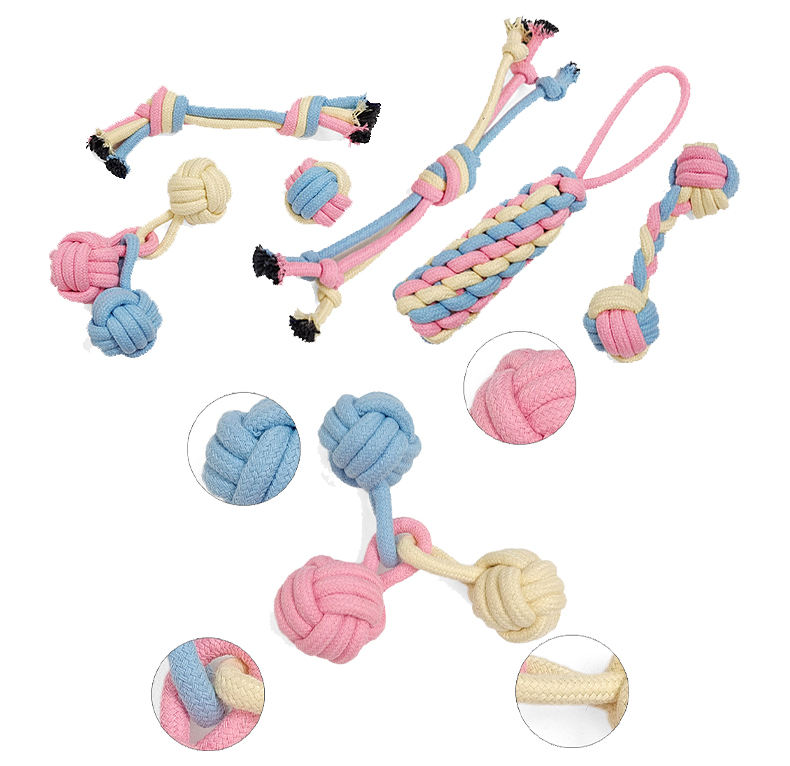 2024 Hot Sale Interactive Dog Toys Puppy Pet Rope Toys Small Medium Dogs Custom dog toys cotton rope
