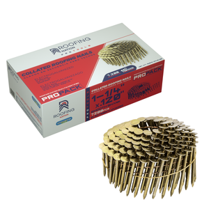 1-1/4 INCH ELECTRO GALVANIZED SMOOTH SHANK COIL ROOFING NAIL (7200 PACK) - USA BASED - CUSTOMS CLEARANCE - DELIVERED TO DOOR.