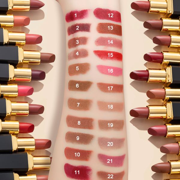 Wholesale Private Label Velvet Lipstick Matte lipstick Makeup Waterproof Lasting Vegan Lip stick makeup