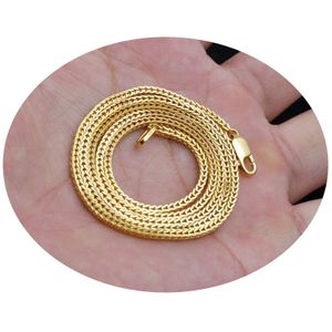 Chopin Necklace Sterling Silver for Men Italian Gold 2.0mm/2.5mm 18K Gold Plated Chains Link Chain Necklaces PP Bag /jewelry Box