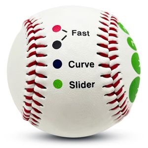 High Quality 9 Inch Bulk PVC Leather Baseball Gear Equipment Pitch Training Baseball Ball With Finger Placement Markers