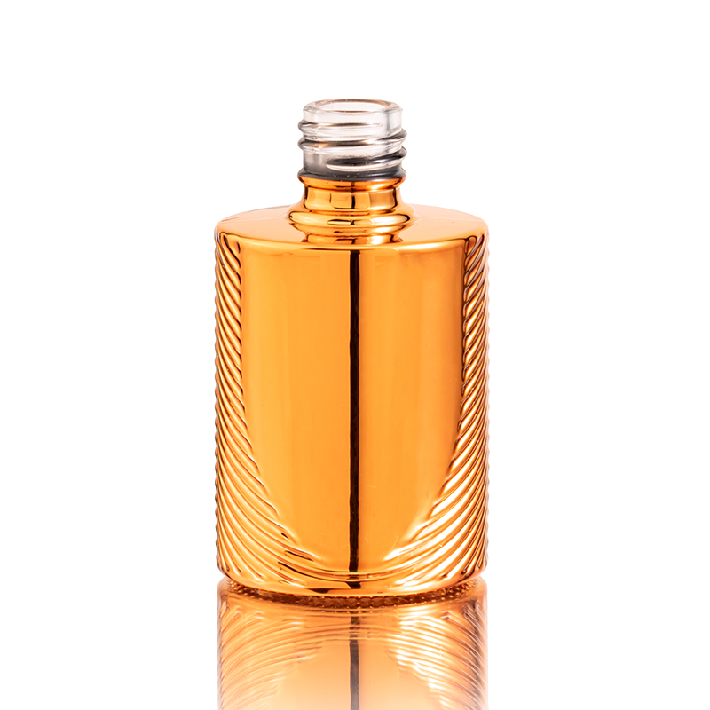 Nail Polish Glass Bottle 14Ml Gold Gel Polish Bottle Unique Frosted Glass Bottles Cosmetics