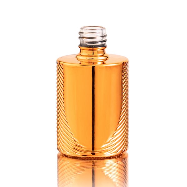 Nail Polish Glass Bottle 14Ml Gold Gel Polish Bottle Unique Frosted Glass Bottles Cosmetics