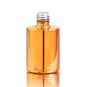 Nail Polish Glass Bottle 14Ml Gold Gel Polish Bottle Unique Frosted Glass Bottles Cosmetics