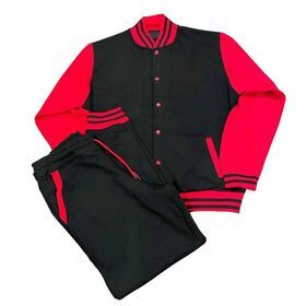 Custom Brand Varsity suit Clothing Men's Best Quality mens training polyester football sport set Sportswear Jacket + Pant Set