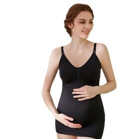 Maternity Long Front Open Buckle Large Cup Breastfeeding Vest