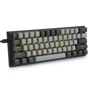 Low  MOQ  LOGO Customize  Professional 61 Key LED Backlit Mechanical Gaming Keyboard USB Wired 60 percent Mechanical Keyboard