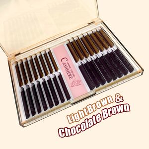 Abonnie Brown Fluffy Cashmere Eyelash Extensions Velvet Russian Lash Trays Individual Eyelash Extensions C CC D DD Curl