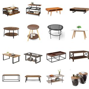 Dark Wood Coffee Table Rectangle Tv Tables Small Space Rustic Super Smalls Tabke Tatami Yaheetech Oval Mesa Para De Sala