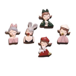 ROOGO Modern Girl Fridge Magnet 3D Lovely Wall Decor