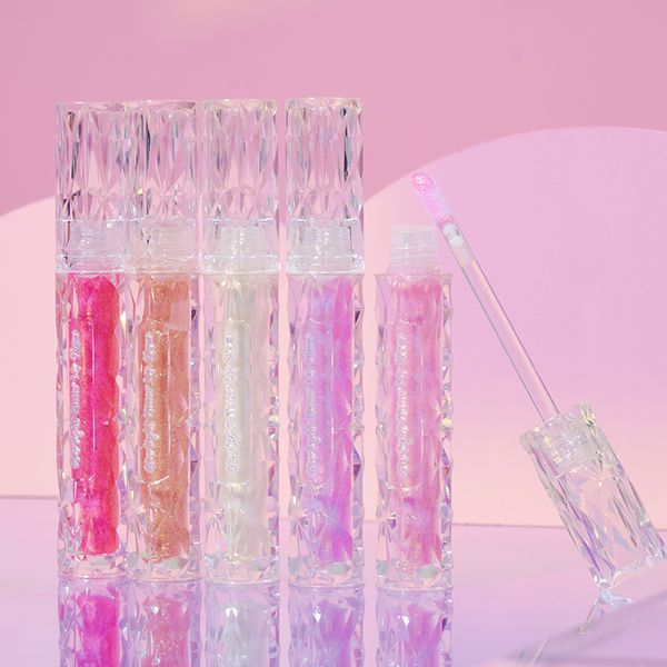 Colorful Lip Oil Diamond Flower Flavored Non-sticky Lip Care Products Private Label