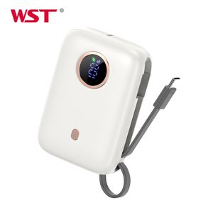 QC PD SCP multiple fast charging 22.5W quick charge mini power bank with type C cable 10000mah 9600mAh
