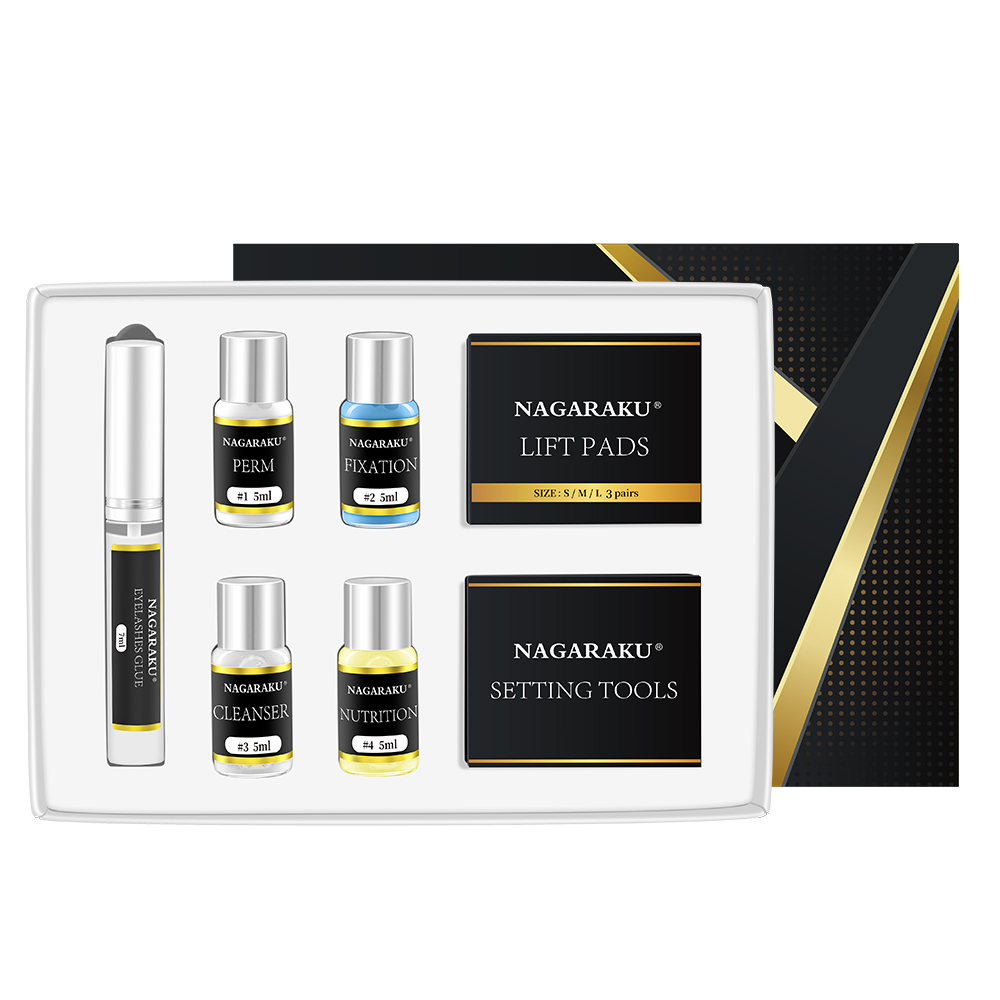 Qingdao Nageer False Eyelash Co., Ltd. NAGARAKU Lash Lift Kit Box Perming Serum Set Curling Lashes Professional Use of setting Curl Lashes