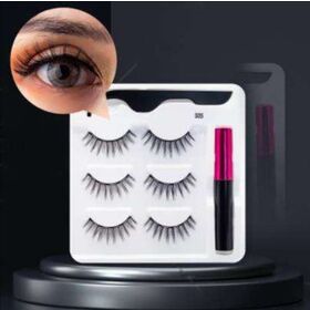 Magnetic Eyelashes False Lashes Repeated Use Eyelashes Liquid Eyeliner With Tweezer Makeup Set eyelashes for building