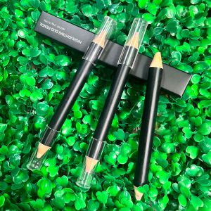 No MOQ dual headed wooden fancy highlighter pencil bulk shiny creamy vegan cosmetic face beauty highlighter pencil