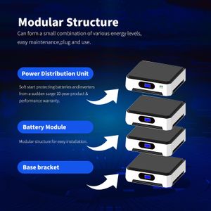 High Off/hybrid grid Solar Energy Storage Power System Stacked Lifepo4 Battery 220V 230V 300AH 20kwh home energy storage