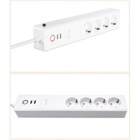 New Tuya Wifi Smart Power Strip Electrical Socket 4 Eu Outlets Plug 2 Usb Charger Port Timer App Smart Life Alexa Google Home