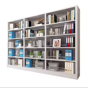 Office Furniture Modern Bookcases Fashion Metal Bookshelves Corner Library Steel Bookshelf For Sale