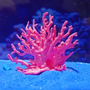 High-quality aquariums & accessories Ready to Ship small solid color resin coral for fish tank decoration
