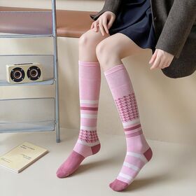 Best-selling Knee high sports compression women's nursing sports socks, fashionable knee high women's daily socks