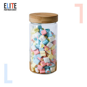 Best selling Transparent Kitchen Storage Bottles Food Ingredient Candy Biscuit Glass Jars Containers High Borosilicate Glass Jar