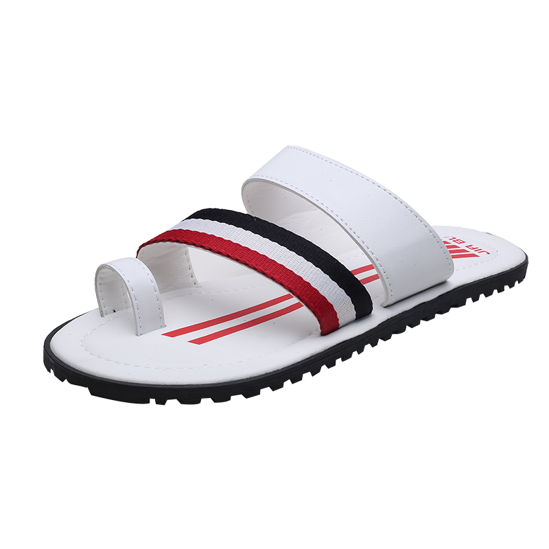 Factory Wholesale Fashion Comfortable Beach PU  Leather Men Flip Flops Sandals Slippers For Summer
