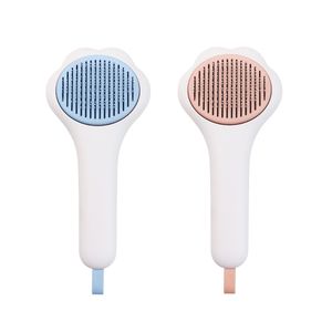 Cat Paw Shape Pet Hair Removal Comb One Key Self Clean Grooming Dog Cat Rabbit Pet Shedding Brush